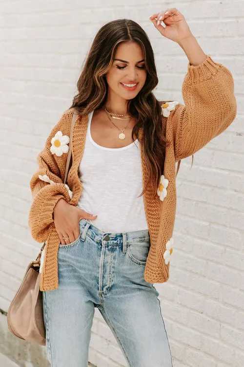 Simple Love Daisy Oversized Knit Cardigan