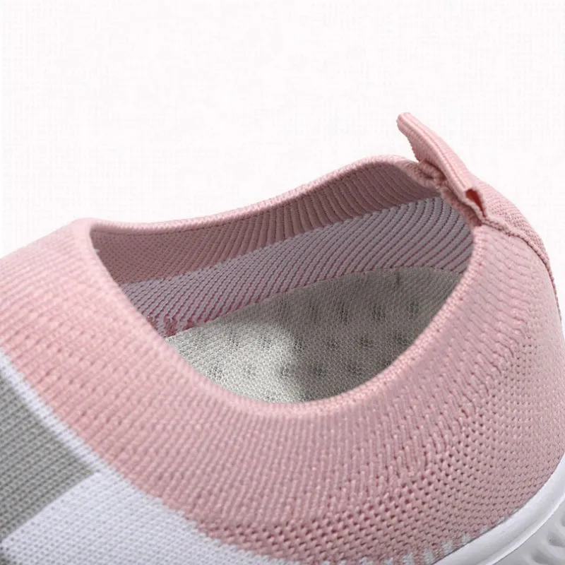 Slip-on Mesh Fabric Ergonomic Outdoor Sneakers for Women