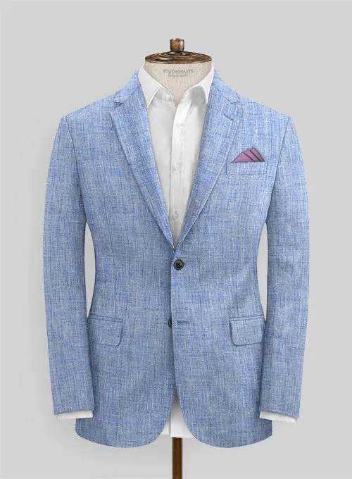 Solbiati Artic Blue Linen Suit