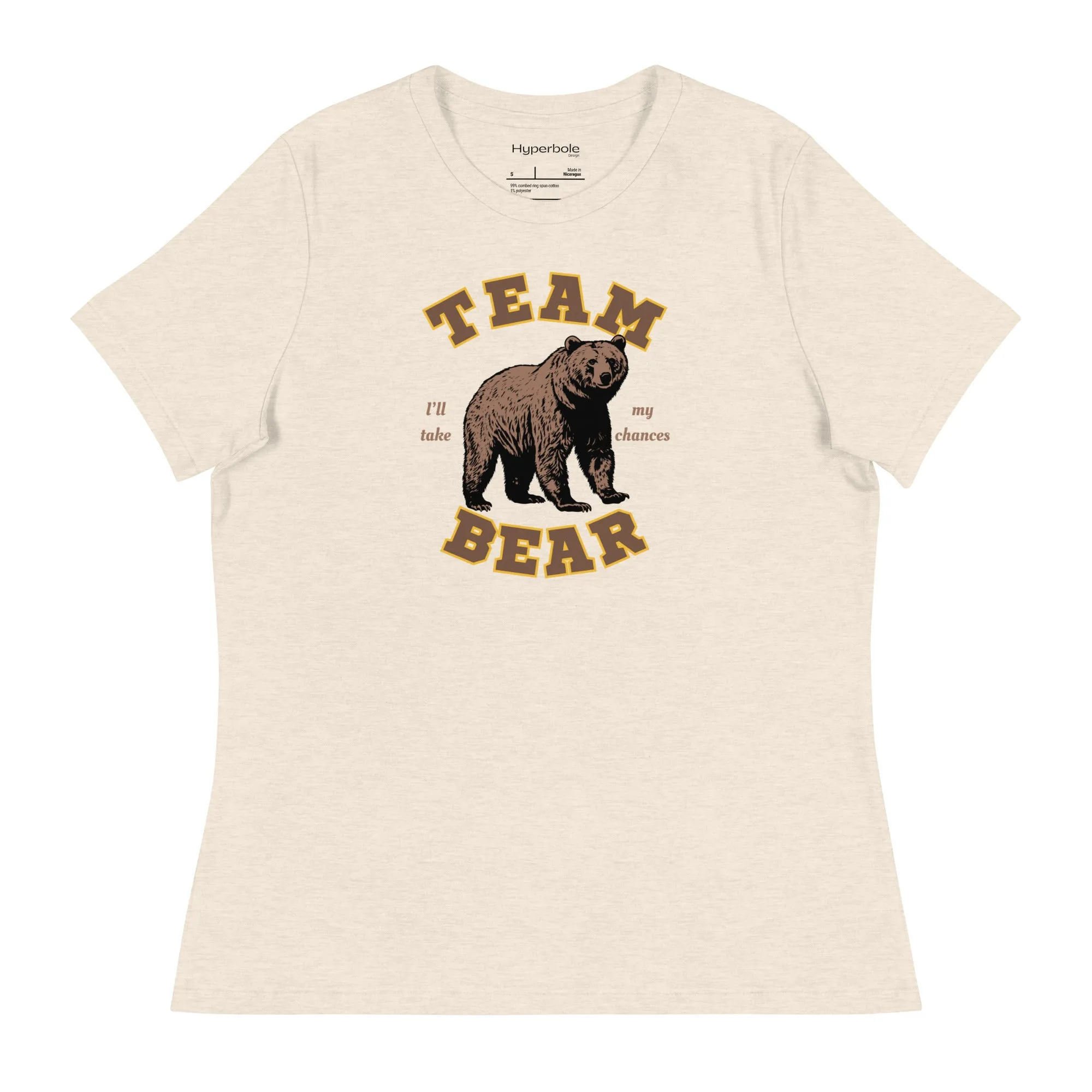 Team Bear - I Choose The Bear - Women's Fitted Graphic Tee Shirt | Hyperbole Design