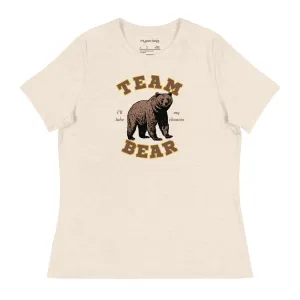 Team Bear - I Choose The Bear - Women's Fitted Graphic Tee Shirt | Hyperbole Design