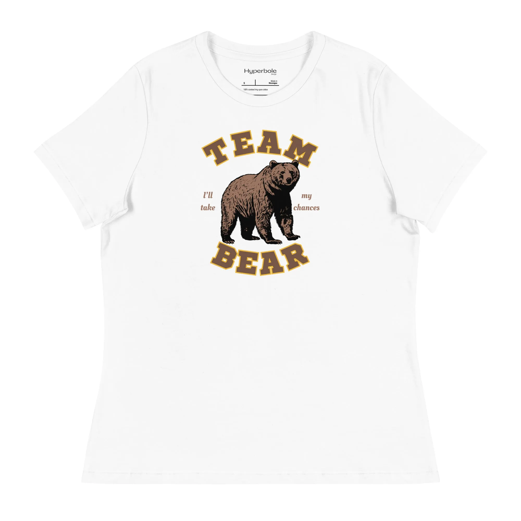 Team Bear - I Choose The Bear - Women's Fitted Graphic Tee Shirt | Hyperbole Design