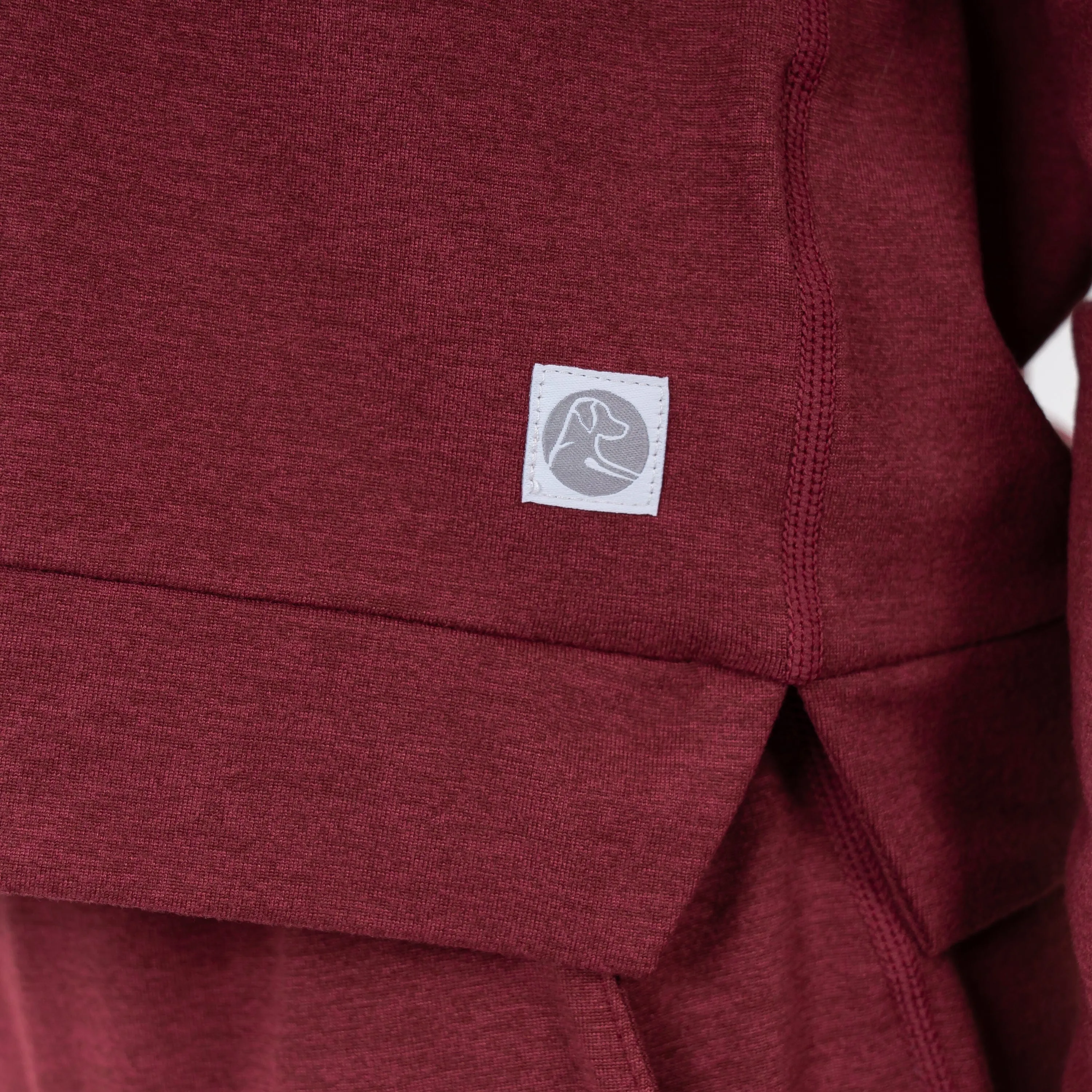 Tempo Performance Hoodie | Heather - Red Card Red/Merlot