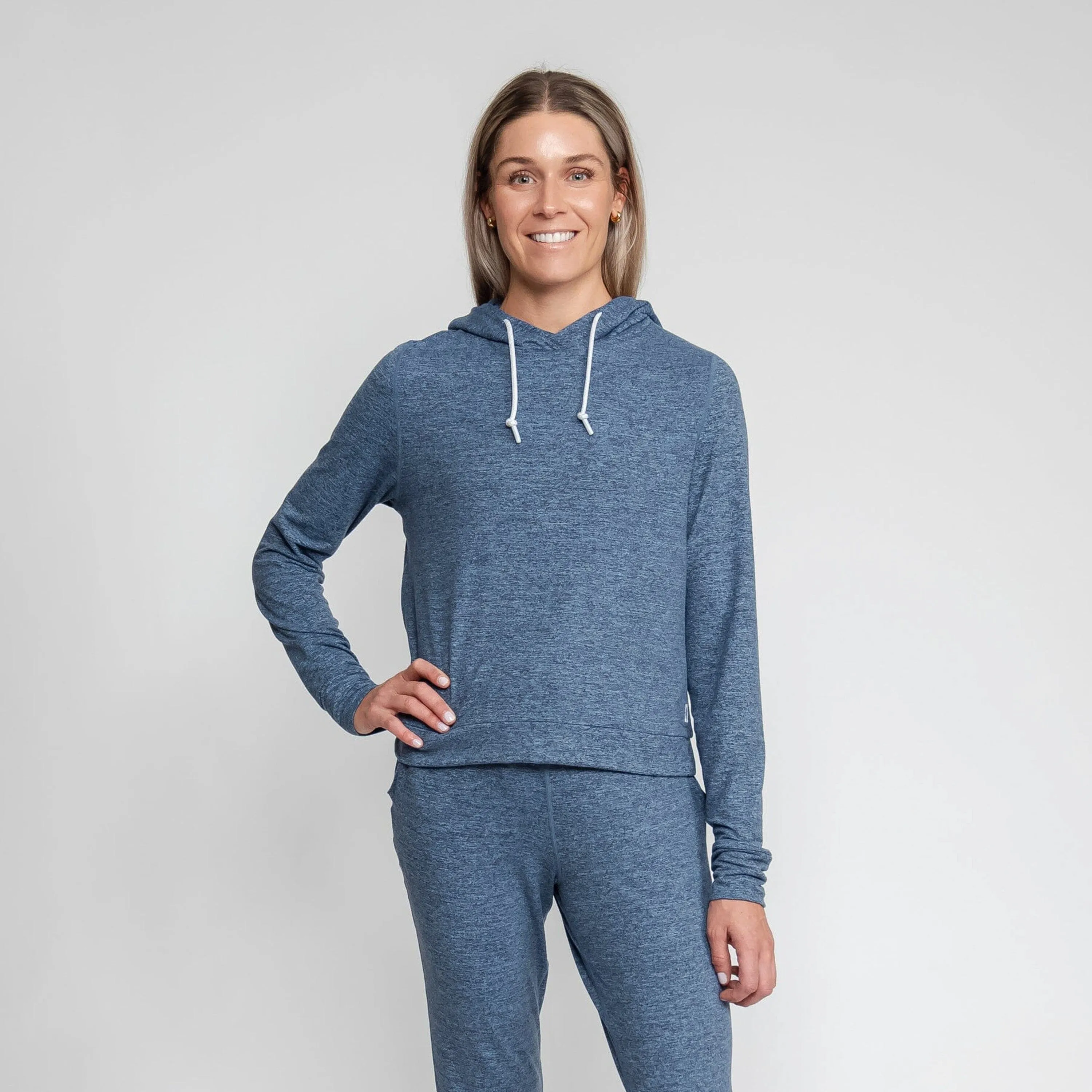 Tempo Performance Hoodie | Heather - Zone Blue/Fleet Navy