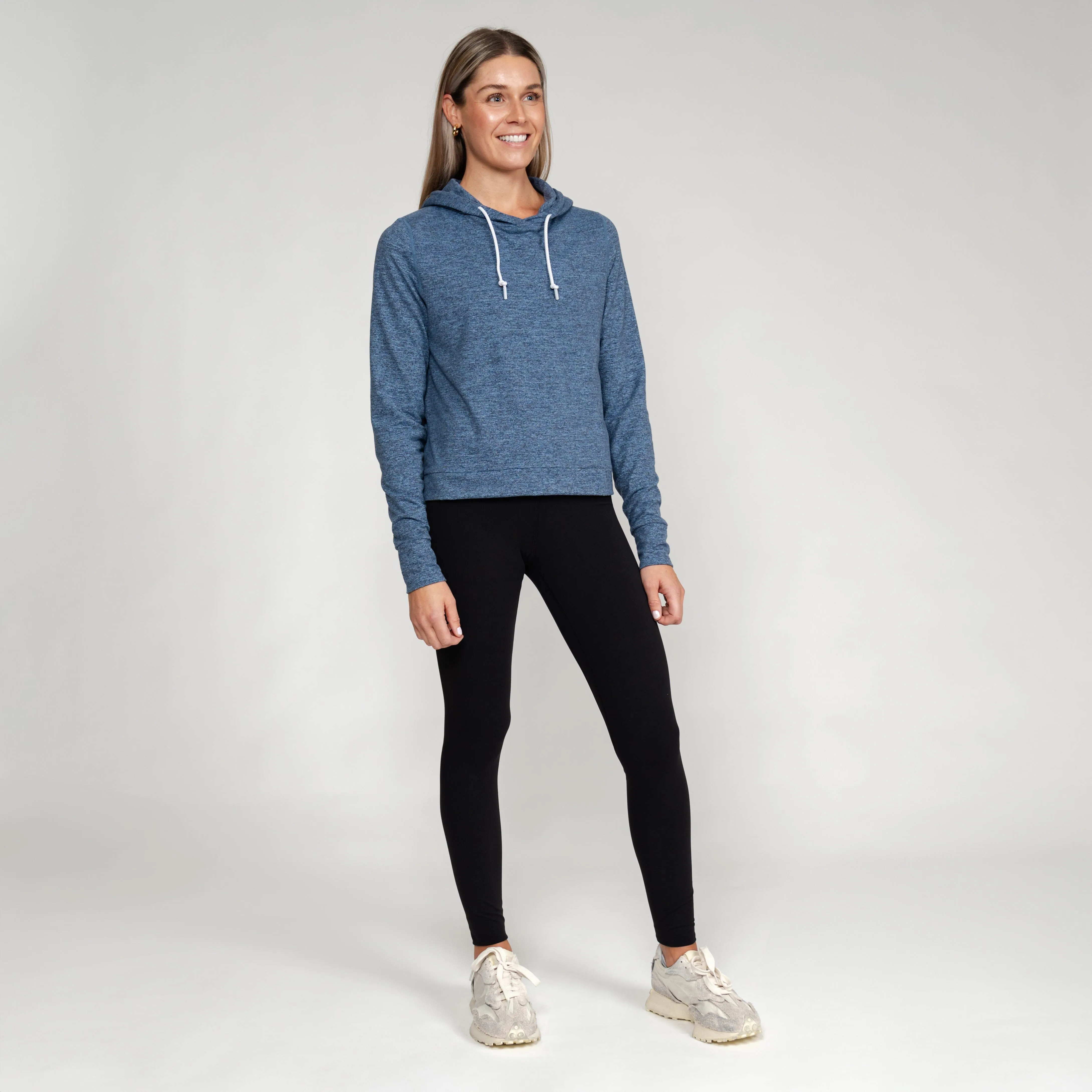 Tempo Performance Hoodie | Heather - Zone Blue/Fleet Navy