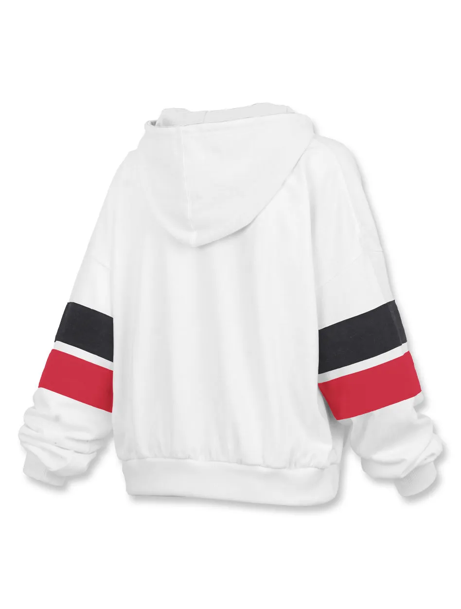 Texas Tech Press Box "Kelly" Long Sleeve Hooded Oversized Pieced French Terry