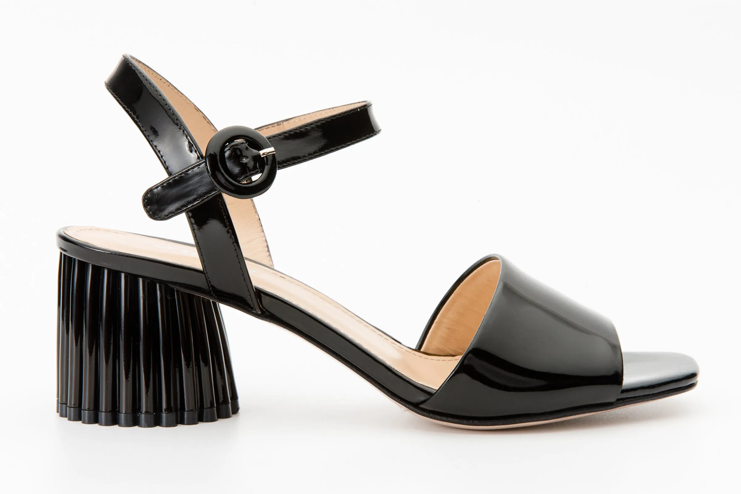 The Bamba Black Patent Leather Women Sandal