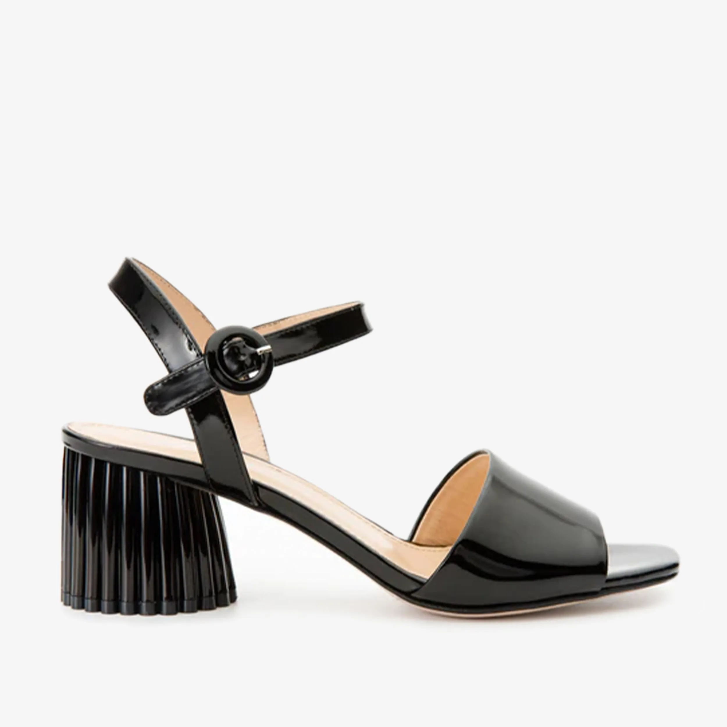 The Bamba Black Patent Leather Women Sandal