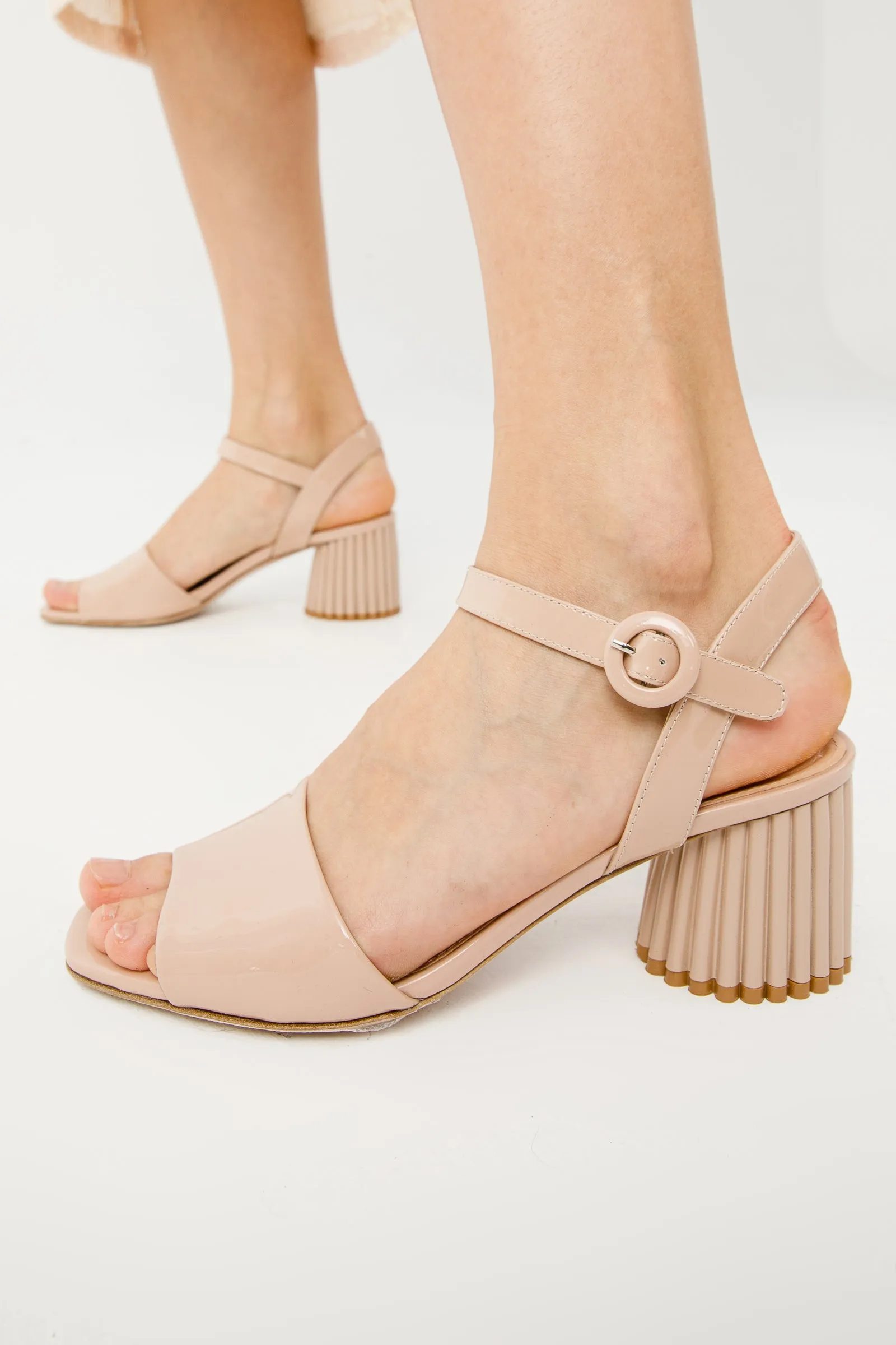 The Bamba Cream Patent Leather Women Sandal