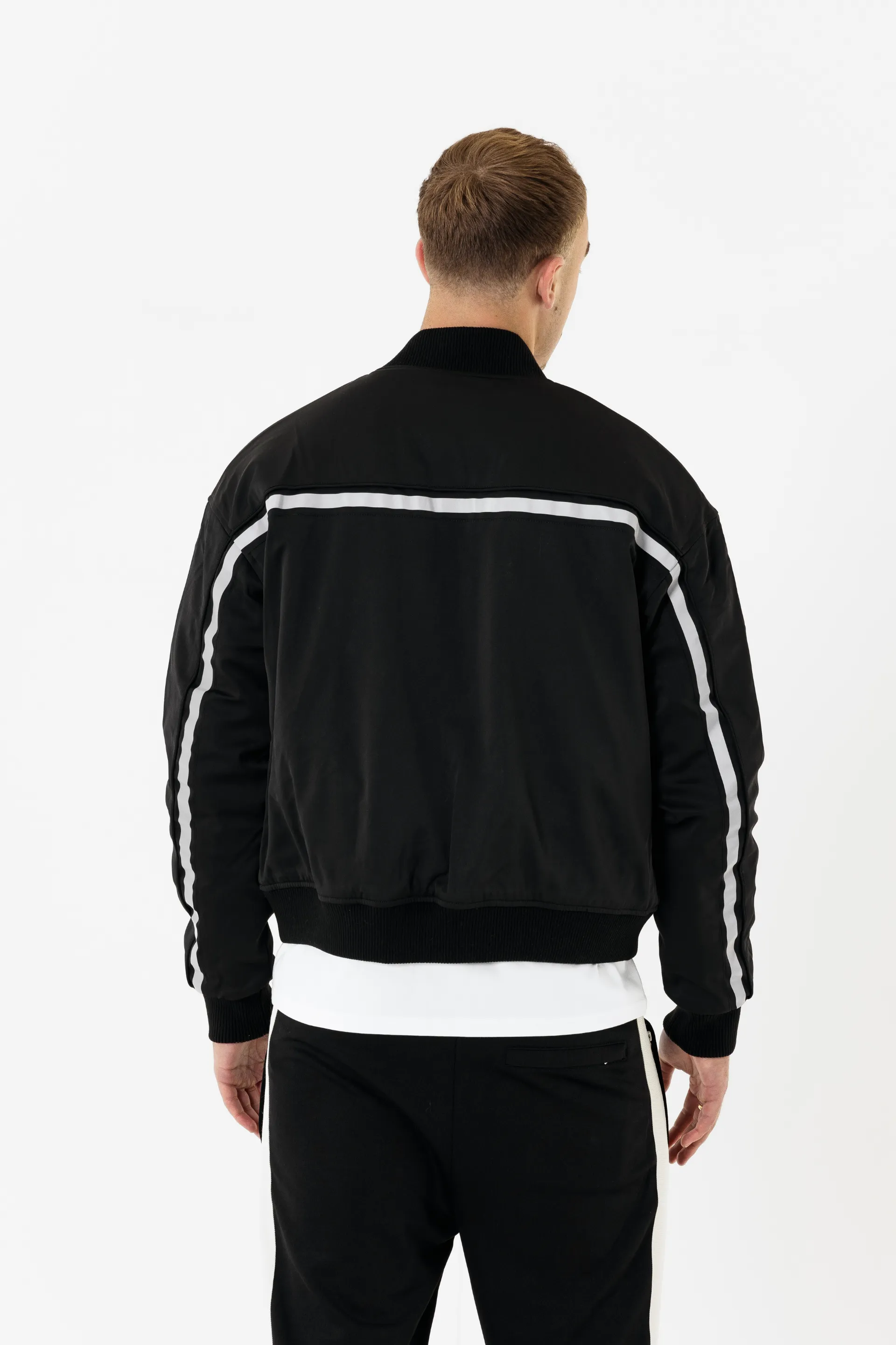 The Bomber Jacket (Satin Edition) - Black