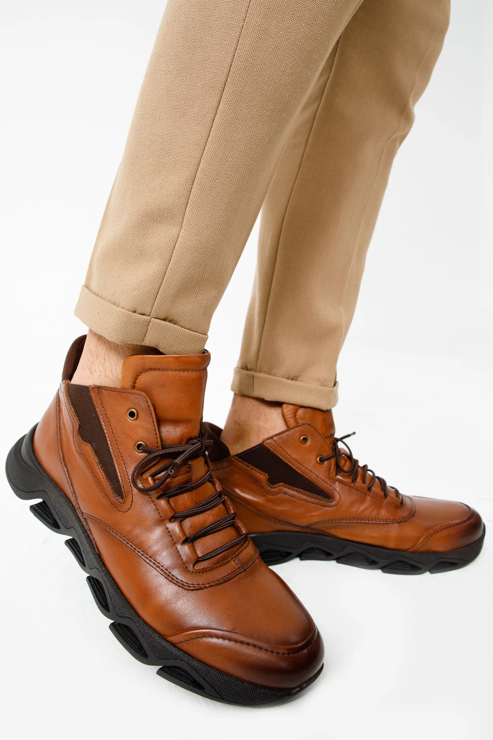 The Montana Tan Leather Casual Men Boot