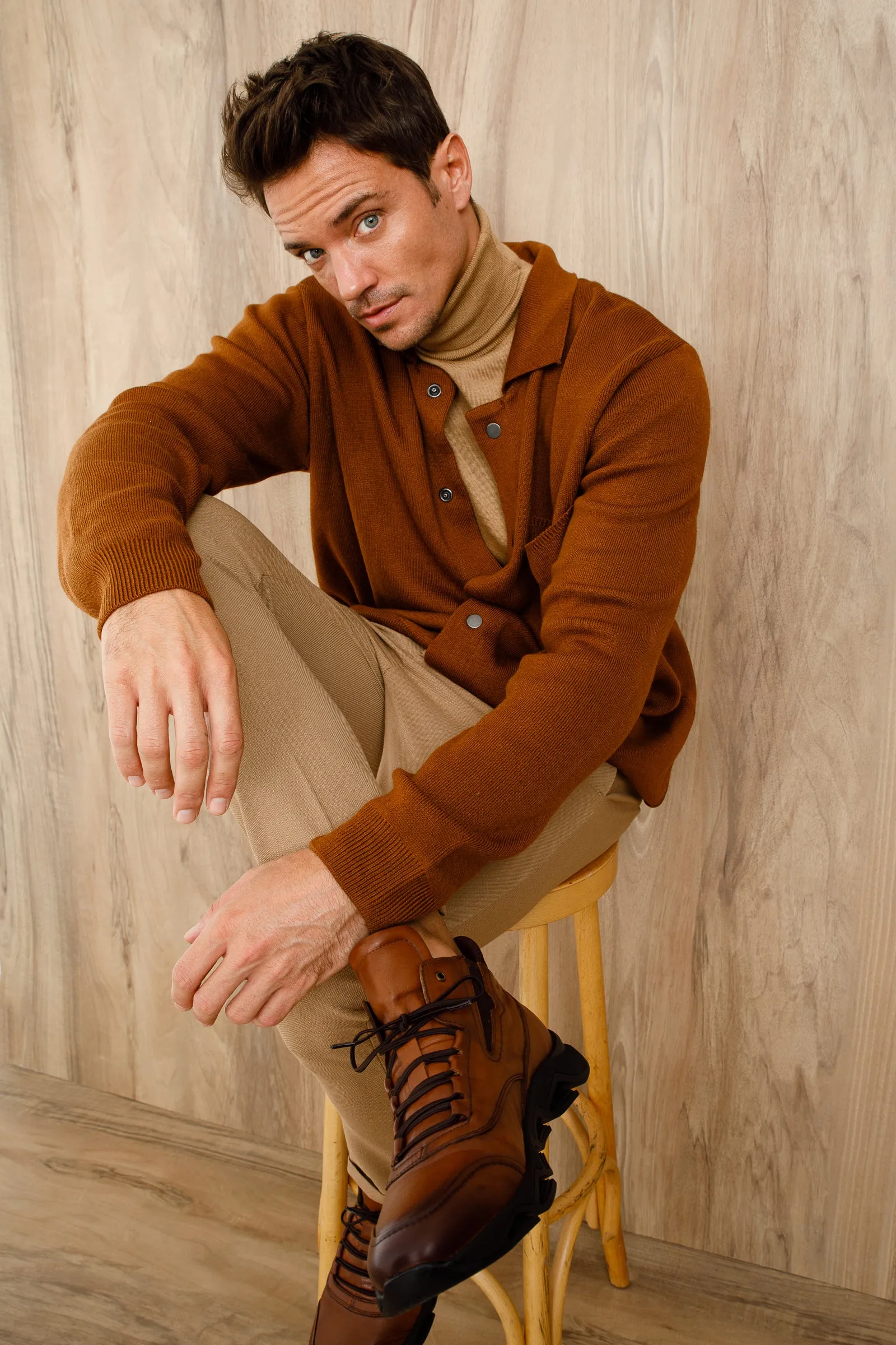 The Montana Tan Leather Casual Men Boot