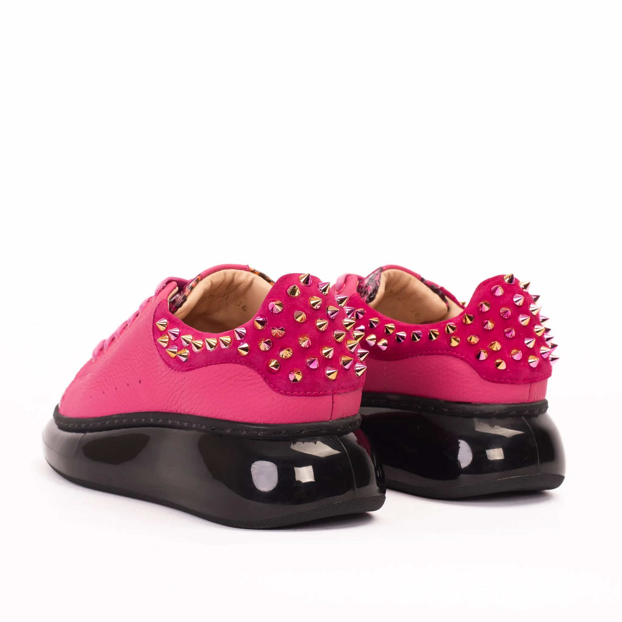 The Venezia Fushia Leather Women Sneaker