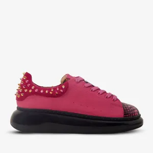 The Venezia Fushia Leather Women Sneaker