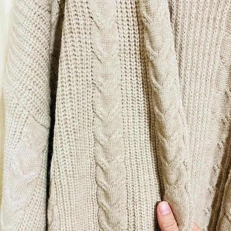 Thick Needle Twist Cardigan