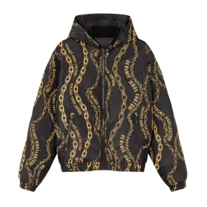 Versace Jeans Couture Chain Couture Reversible Black & Gold Puffer Jacket