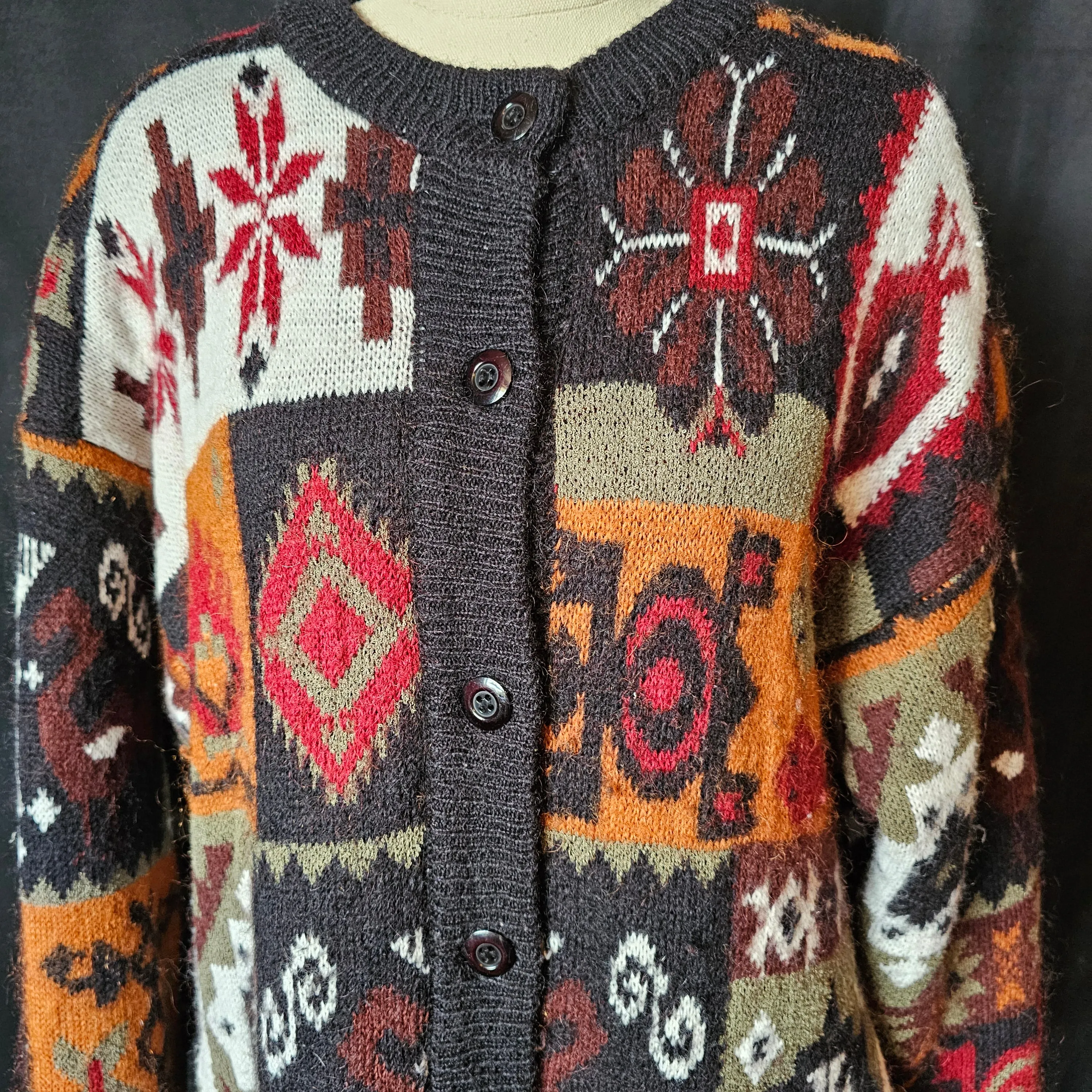 Vintage Mohair Wool cardigan L/XL