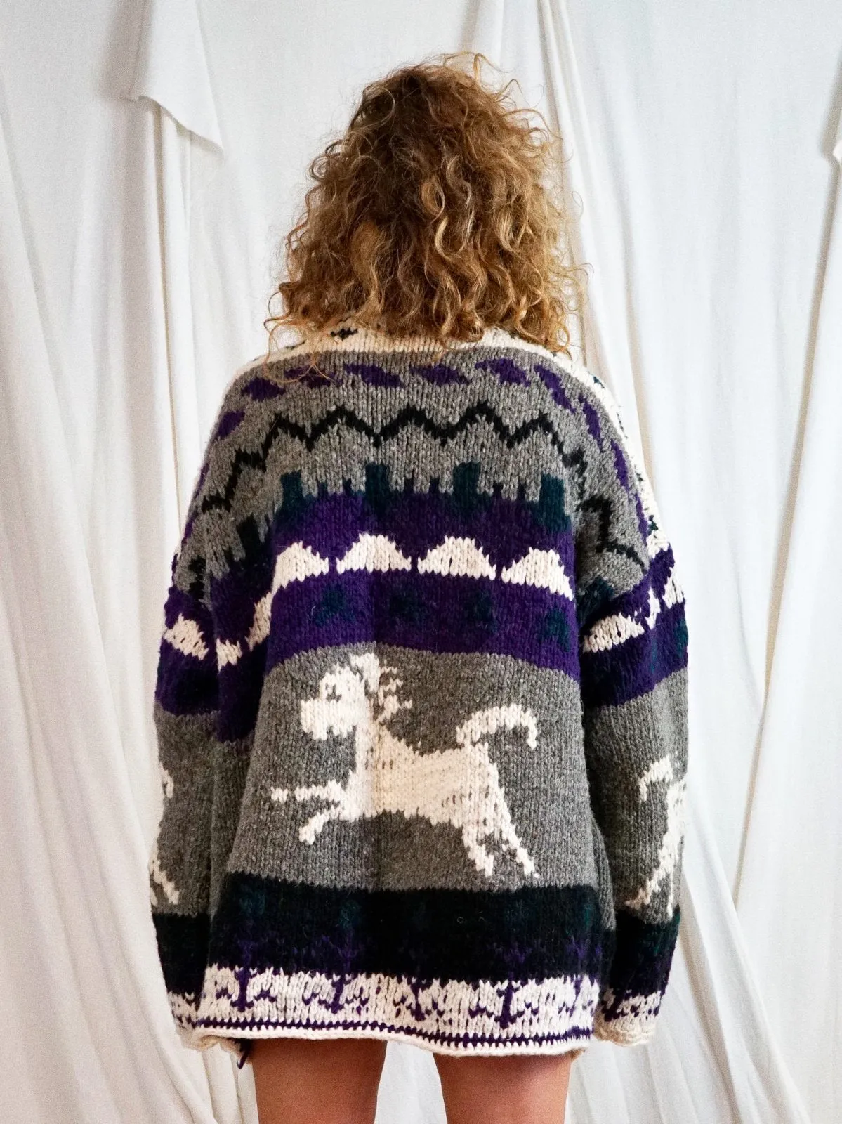 Vintage Wild Horses Wool Sweater