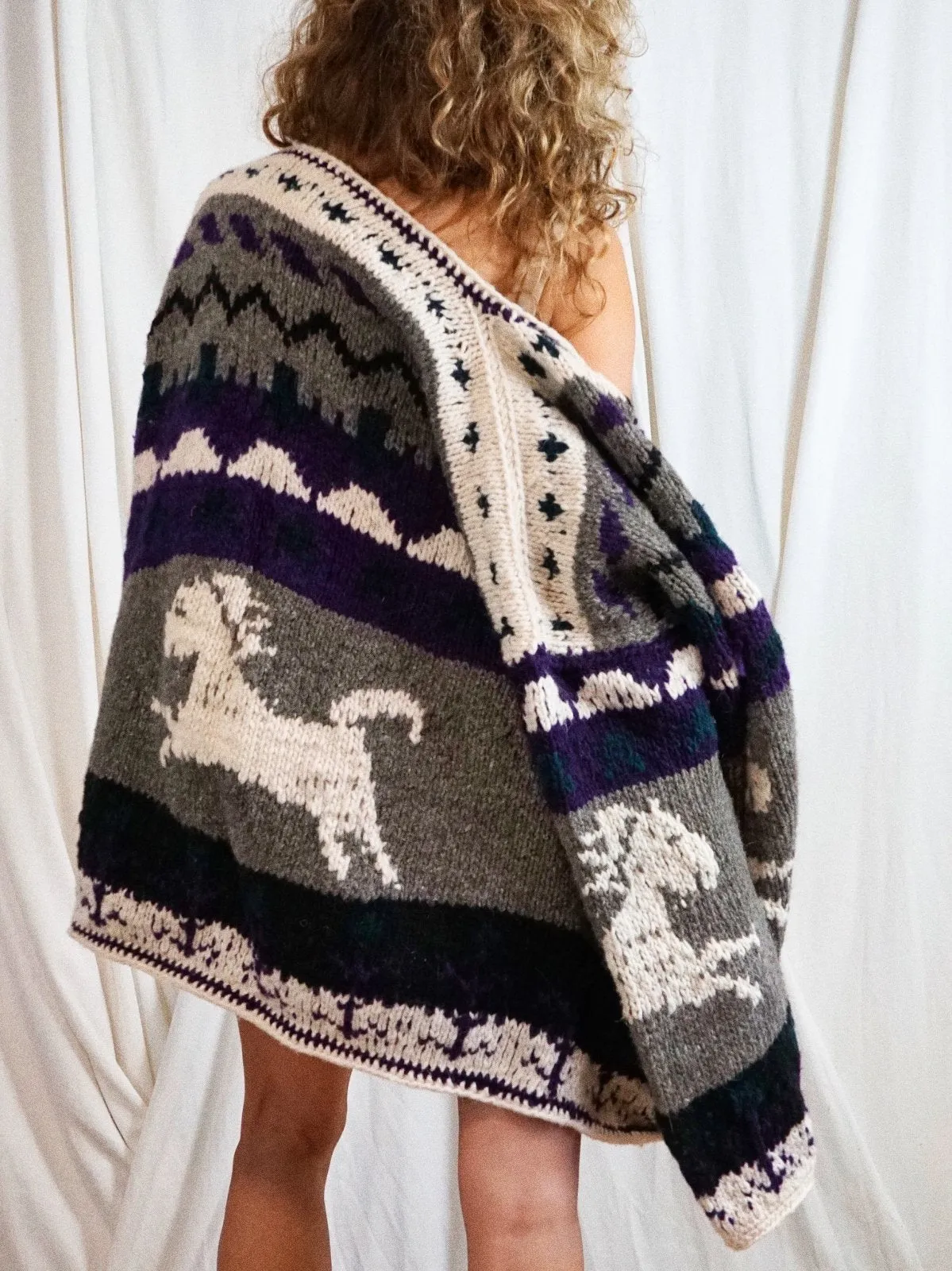 Vintage Wild Horses Wool Sweater