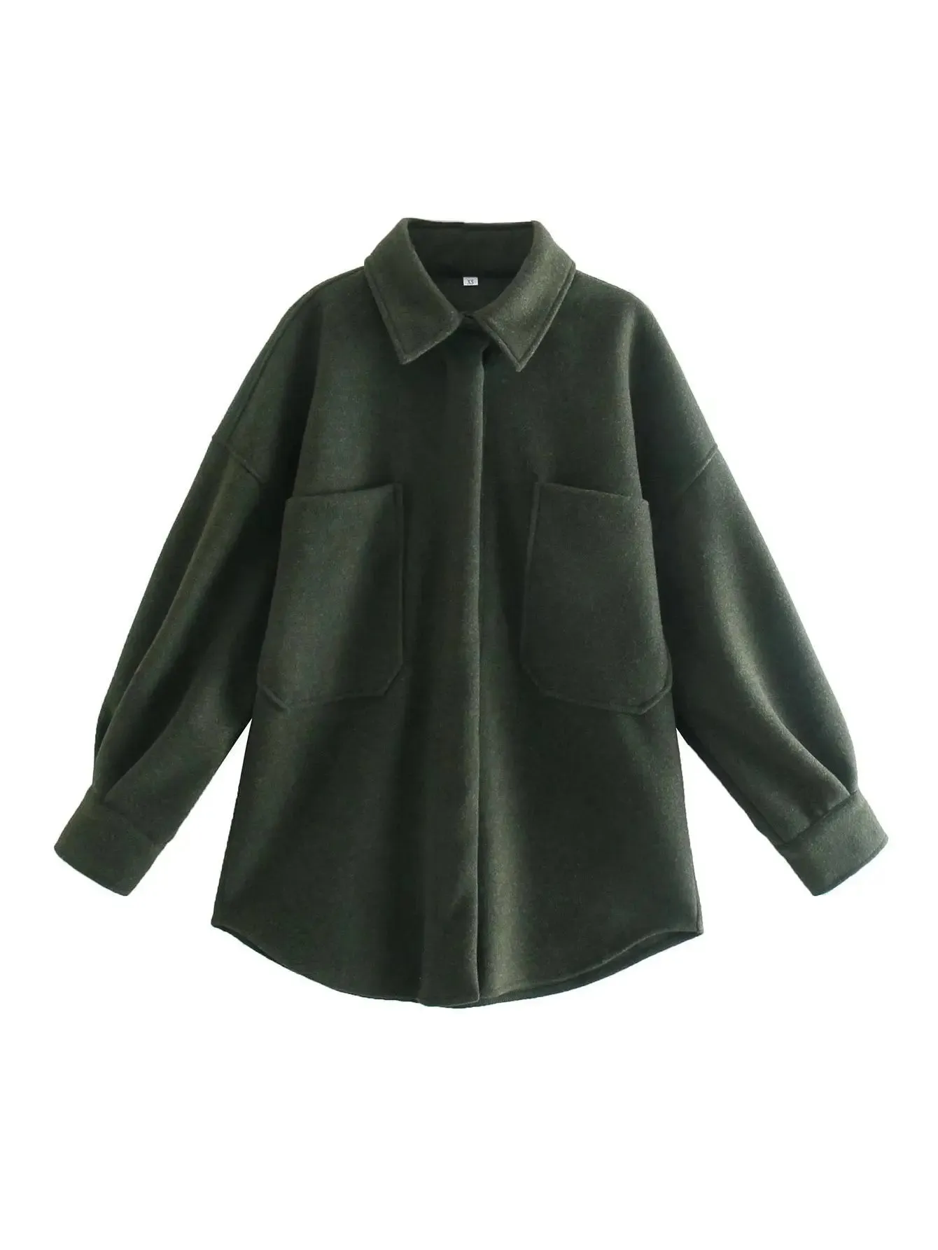 Vintage Woolen Shirt Top Spring Winter New Loose Profile Shirt jacket