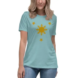 XWT01 - Three Stars and Sun Women's Relaxed T-Shirt - 10 Colors Available